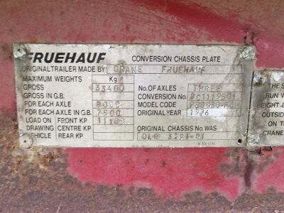 1976 Crane Fruehauf 40ft Triaxle Flat Trailer - 9