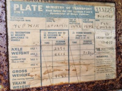 1972 Bedford J4L 4x2 Box Van - 6