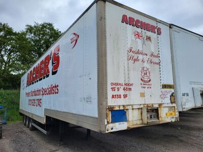 1996 Crane Fruehauf Triaxle Stepframe Box Furniture Trailer