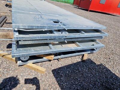 Galvanised Solid Panel Steel Gate 4.45m x 1.8m  - 4