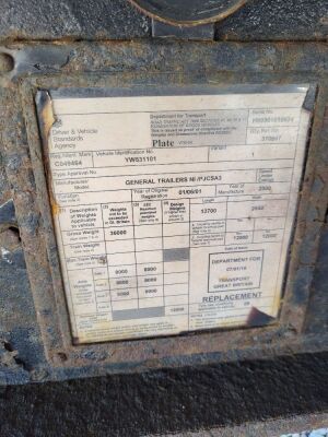 2000 General Triaxle Stepframe Slidaflex Flat Trailer - 14