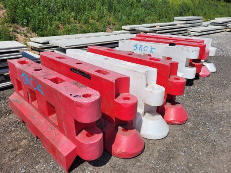 8 x Plastic Highway Barriers 