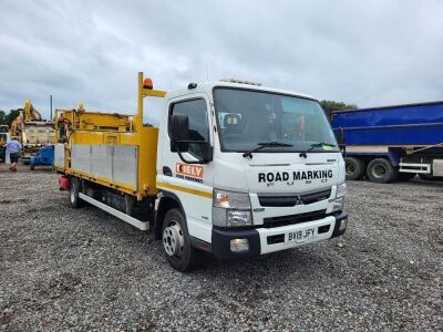 2019 Mitsubishi Canter 7C18 4x2 Dropside White Line Marker