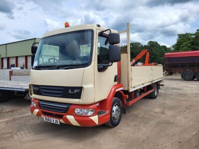 2012 DAF LF45 140 4x2 Dropside Flat Crane Rigid - 2