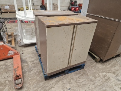 2 x Steel Cabinets - No Keys