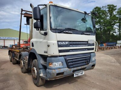 2007 DAF CF85 360 8x4 Hook Loader