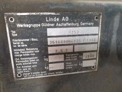 1986 Linde H25D Forklift - 15