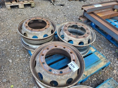 6x 10 Stud Steel Trailer Wheels - 2