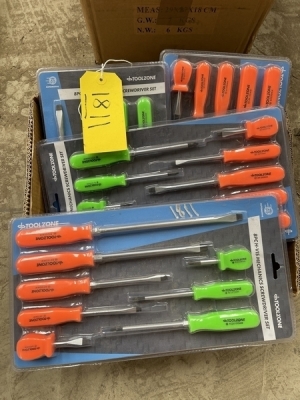 4x 8pc Screwdriver Sets