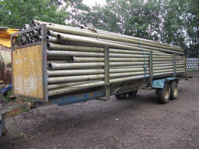 Approx 120 x 30ft x 5" Alloy Irrigation Pipes & Drawbar Trailer - 5