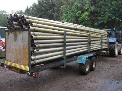 Approx 120 x 30ft x 5" Alloy Irrigation Pipes & Drawbar Trailer - 6