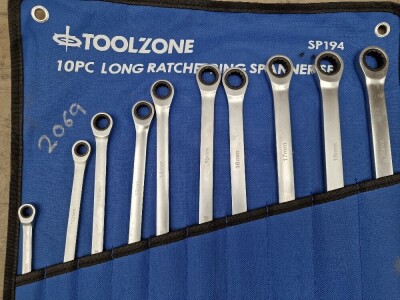 10pc Extra Long Rachet Spanner Set - 2