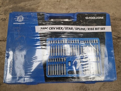 74pc Star/Hex & Spline Bit Set