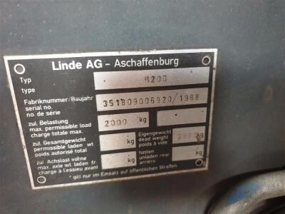 1988 Linde H20D Forklift - 17