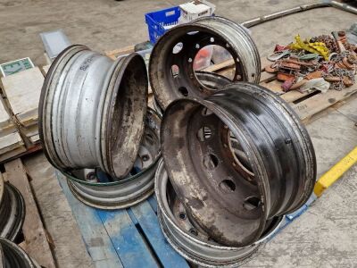 12 x Steel Truck Wheels Removed from DAF XF Unit - 6