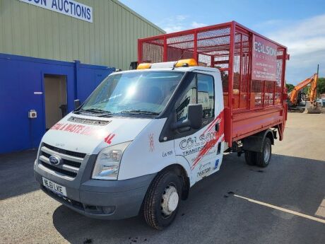 2012 Ford Transit T350 4x2 Dropside Caged Body Tipper Van