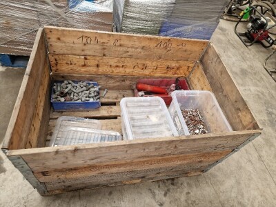 Stillage of Various Bolts + Grease Gun