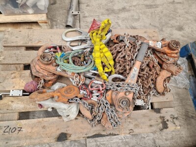 Pallet of Chains & Pulleys