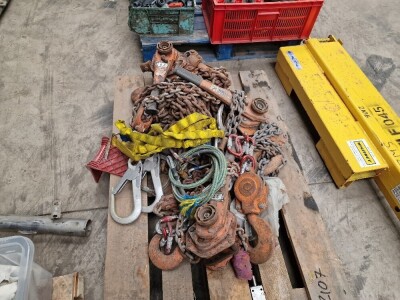 Pallet of Chains & Pulleys - 2