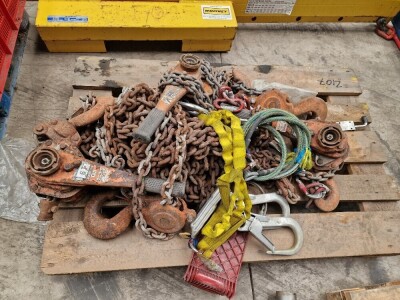 Pallet of Chains & Pulleys - 3