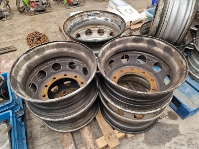 12 x Steel Truck Wheels Removed from DAF XF Unit