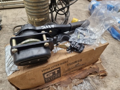 Unused Viper 15kg Lever Hoist