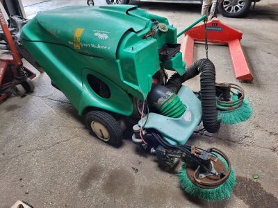 Green Machine 414 Pedestrian Sweeper