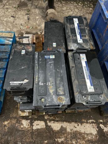 Pallet of used batteries