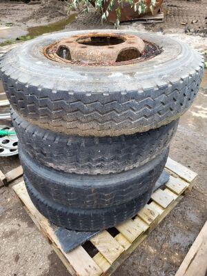 4 x 8.25-R17 Wheels and Tyres + 3 x 315-70-R22.5 Wheels and Tyres