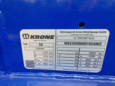 Unused Krone Triaxle Sliding Skeletal Trailer - 11