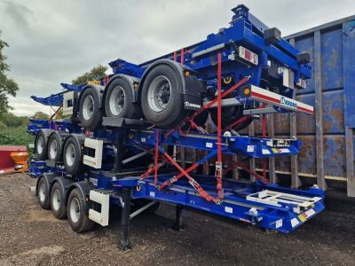 Unused Krone Triaxle Sliding Skeletal Trailer