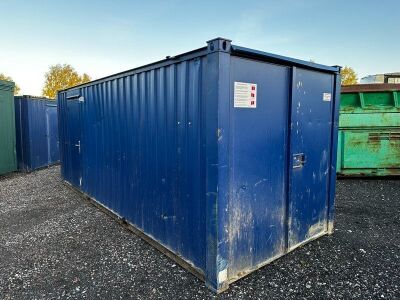 20ft x 8ft 50/50 Split Office & Stores Anti Vandal Container