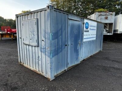 20ft x 8ft 50/50 Split Office & Stores Anti Vandal Container