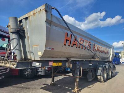 2010 Dennison Triaxle Sliding Muck Away Tipping Trailer