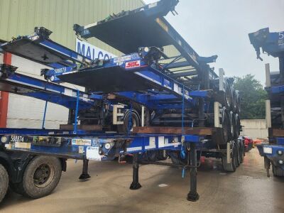 3 x SDC Trixale Sliding Skeletal Trailers