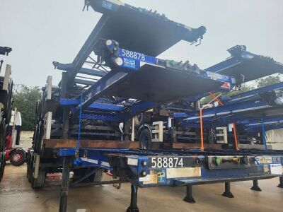 3 x SDC Trixale Sliding Skeletal Trailers - 2