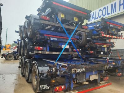 3 x SDC Trixale Sliding Skeletal Trailers - 3