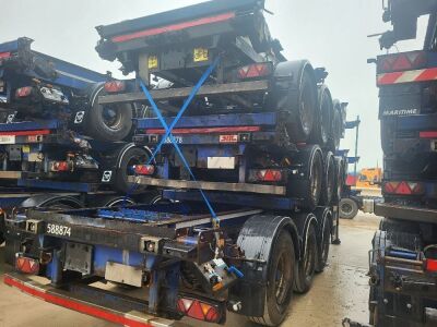 3 x SDC Trixale Sliding Skeletal Trailers - 4