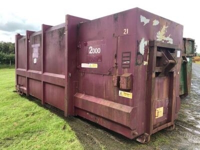 Portakrush 2000 Big Hook Portable Compactor Bin