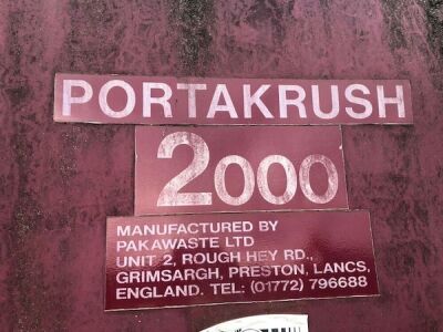 Portakrush 2000 Big Hook Portable Compactor Bin - 5