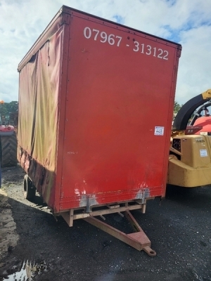 Single Axle Drawbar Curtainside Trailer