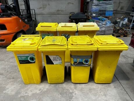 7 x Spill Kit Wheelie Bins