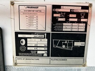 2021 Fruehauf Triaxle Belt Ejector Trailer - 19