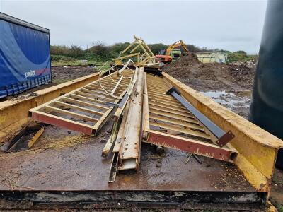 15m (Approx) Weigh Bridge Bed + Quantity of Steel Frames & Ladders - 9