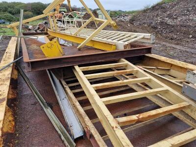 15m (Approx) Weigh Bridge Bed + Quantity of Steel Frames & Ladders - 11