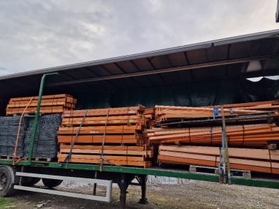 Qty of Pallet Racking Cross Members + Steel Mesh Shelves