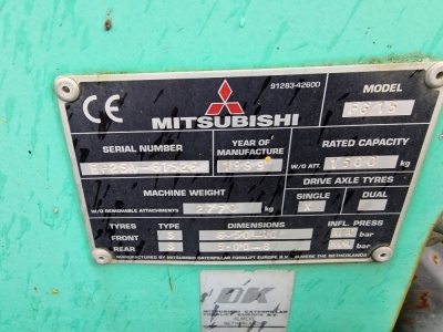 1999 Mitsubishi FG15 Gas Forklift - 5