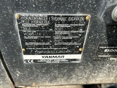 2021 Yanmar VIO 80-1A 8 ton Zero Swing Excavator - 15