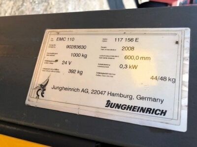 2008 Jungheinrich EMC110 24V Pedestrian Fork Lift - 6