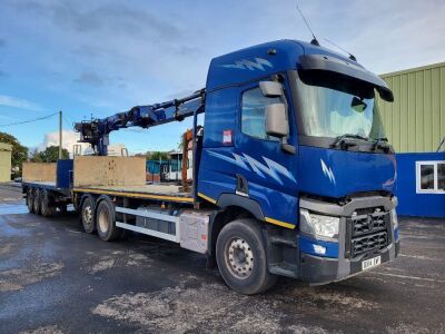 2014 Renault C460 Euro 6 6x2 26ton Drawbar Brick Crane Rigid